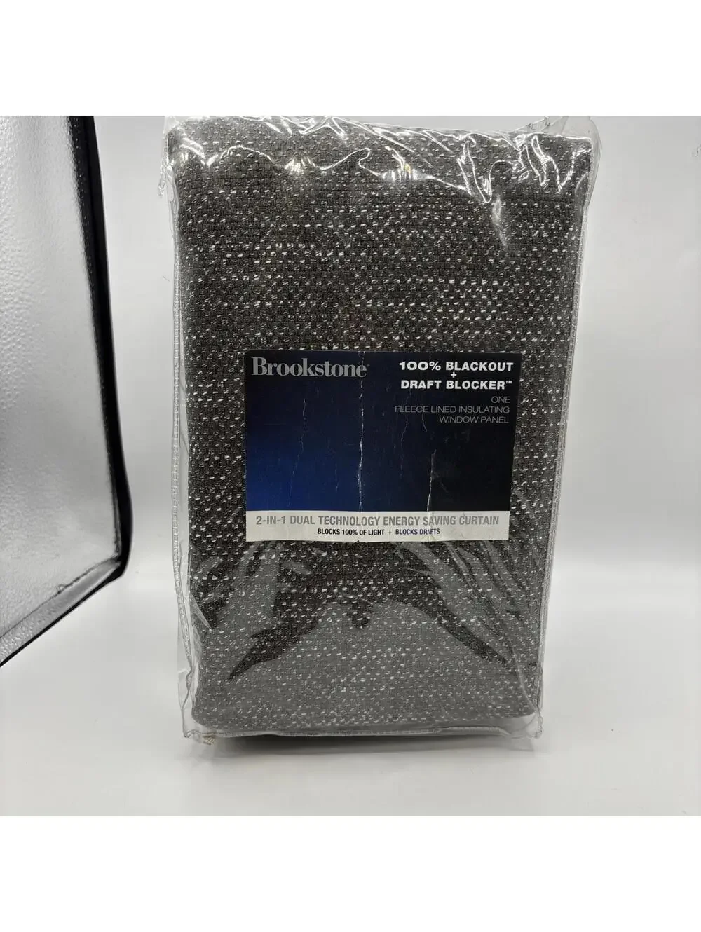 Brookstone Saville Charcoal Grommet 2 in one Panel curtain 50 x 108